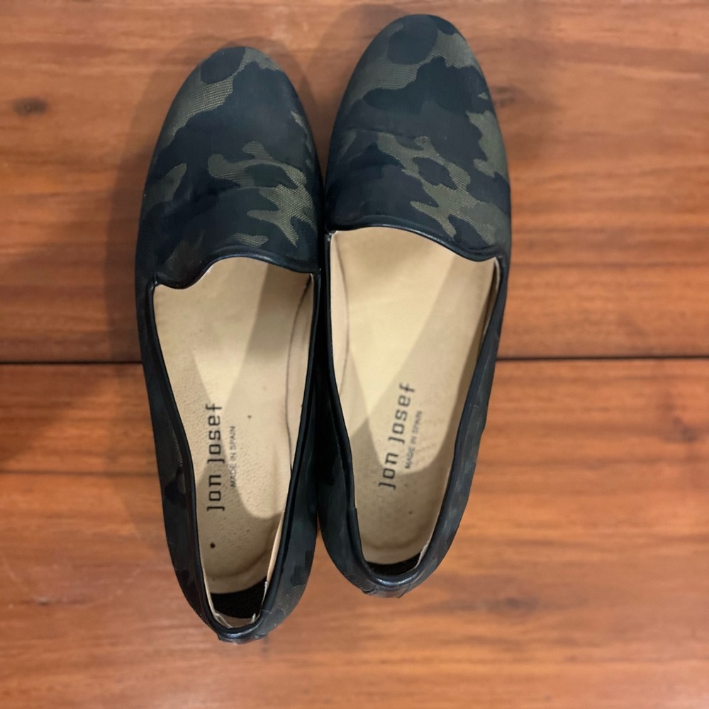 Anthropologie Jon Joseph camo flats.